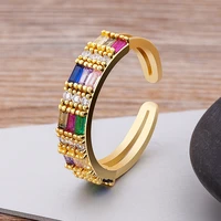 classic wedding open simple finger rings micro paved cz stones understated delicate female engagement adjustable jewelry gift