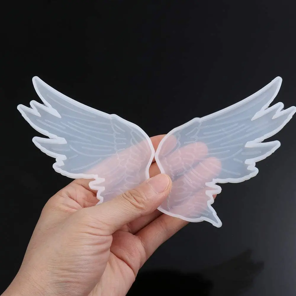 1 пара Ангел крылья демона из хрустальной эпоксидной силиконовая форма для литья