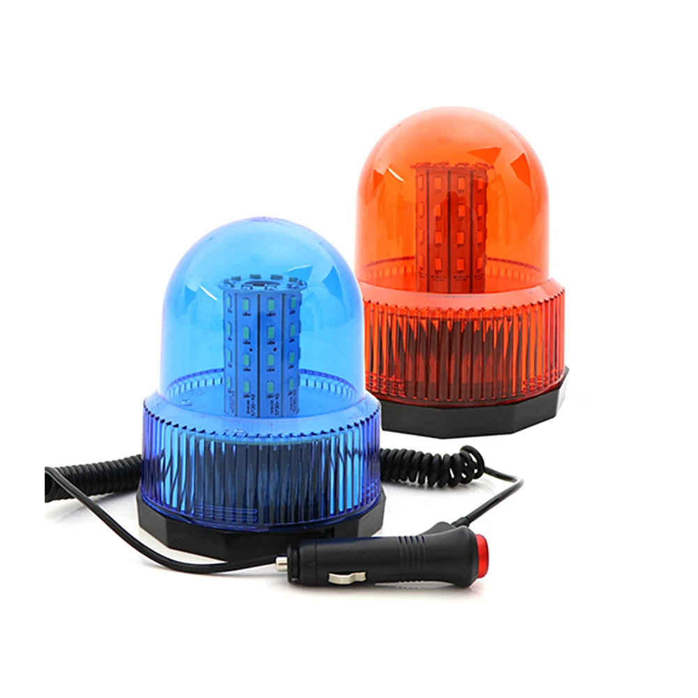 Amber Blue Red Car Vehicle Magnetic Police DC12V 40 LED Strobe Rotating Flashing Warning Light Beacon Flash Emergency Lights
