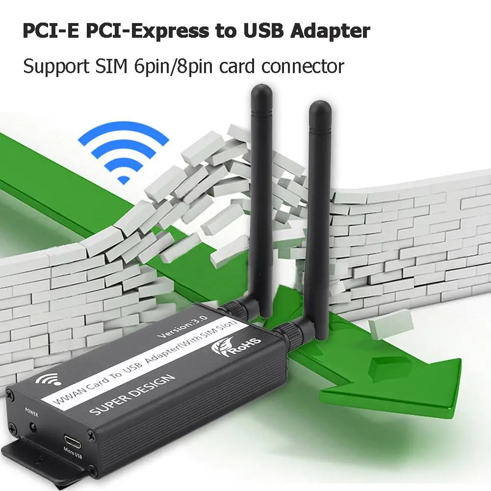 адаптер pci e pci express usb со слотом для sim ка
