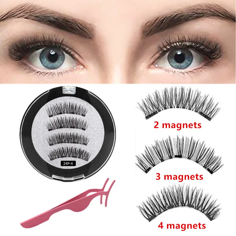 

Handmade magnetic lashes 3d lashes natural false eyelashe extended with gift box magnetic eyelashes