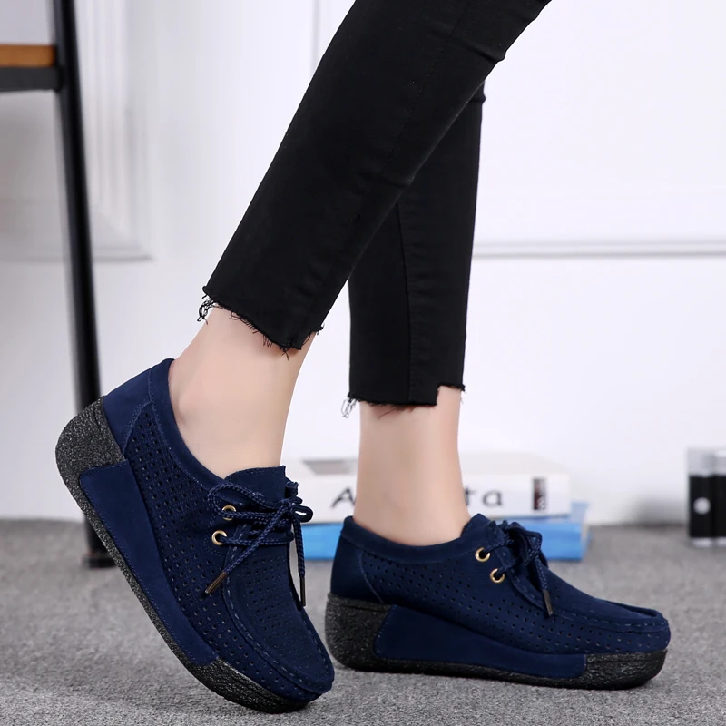 FNLEFN/2019 г. Летние замшевые туфли на плоской платформе женские повседневные лоферы