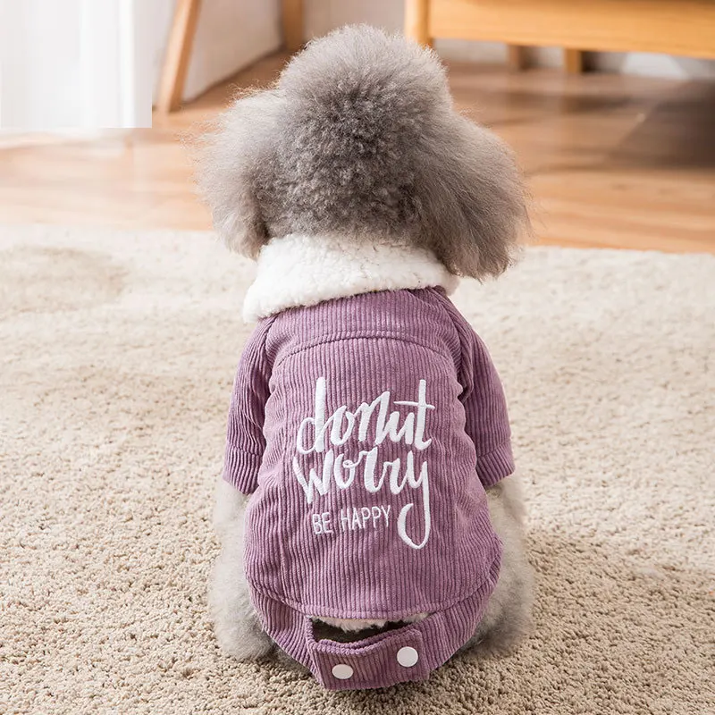 Новая модная зимняя теплая одежда для собак чихуахуа йоркширского пуделя