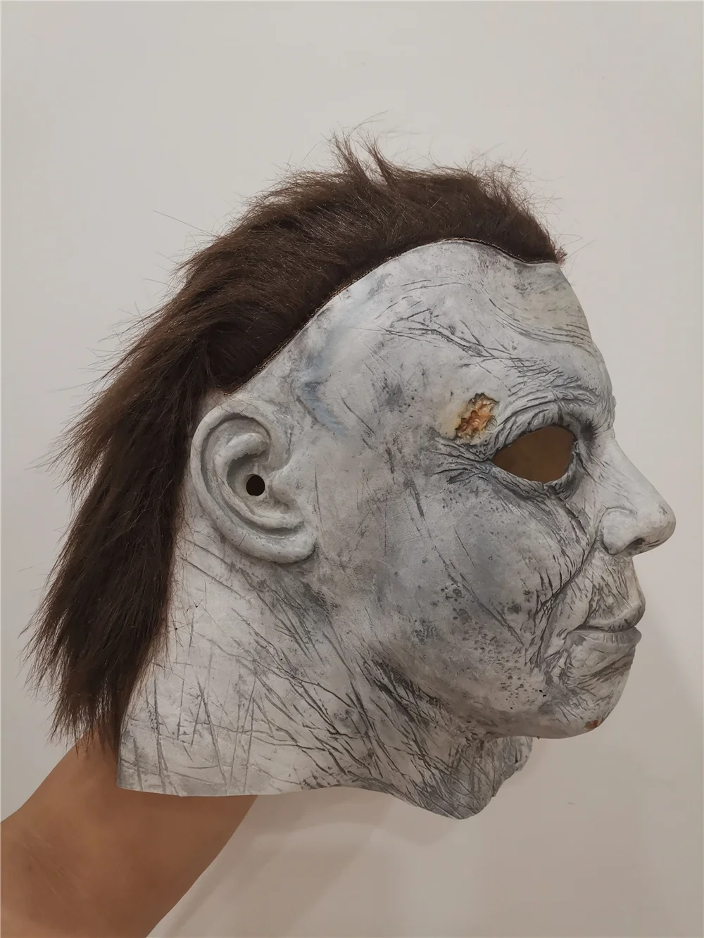 Светодиодный Хэллоуин страшный телефон косплей взрослый латексный шлем на все