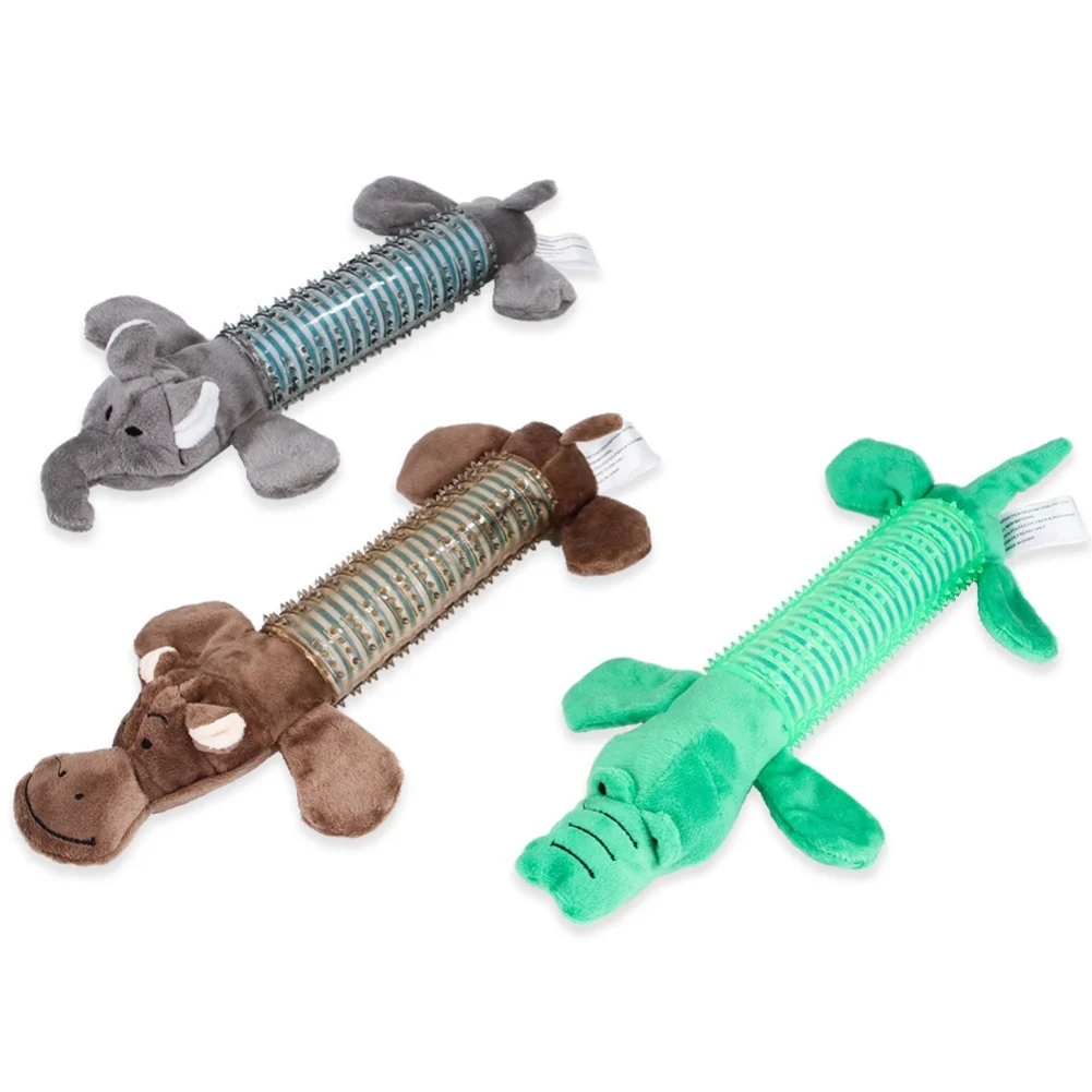 

Игрушки для собак для щенков жевательная игрушка для домашних животных в форме слона, пищащая Чистка для маленьких и средних собак, аксессу...