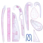 Набор для шитья LMDZ, 10 шт., линейки для французского шитья, набор многофункциональных линейки для лоскутного шитья