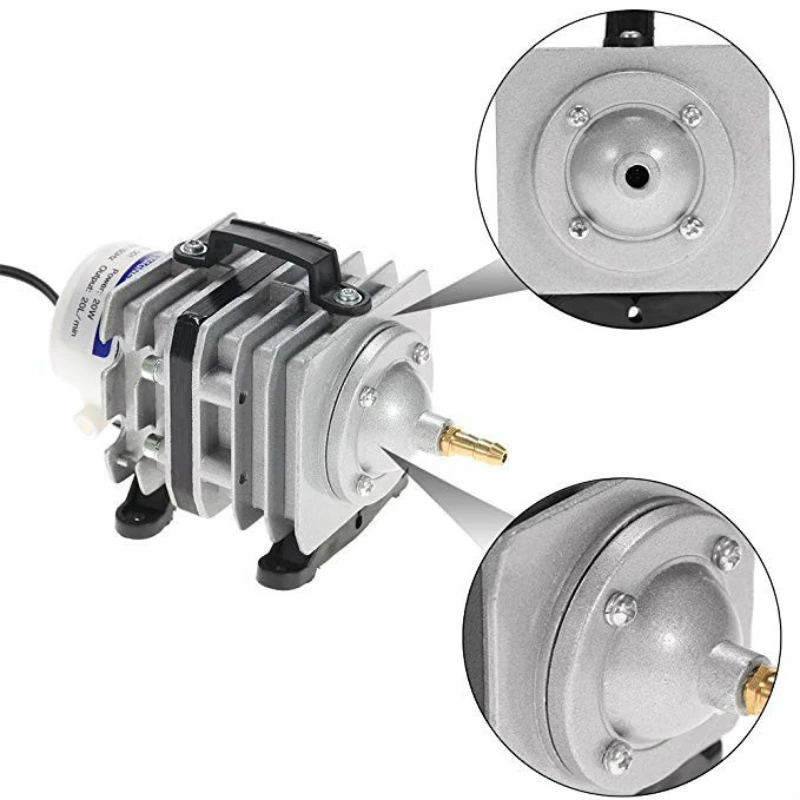 Аквариумный электромагнитный воздушный компрессор кислородный насос с