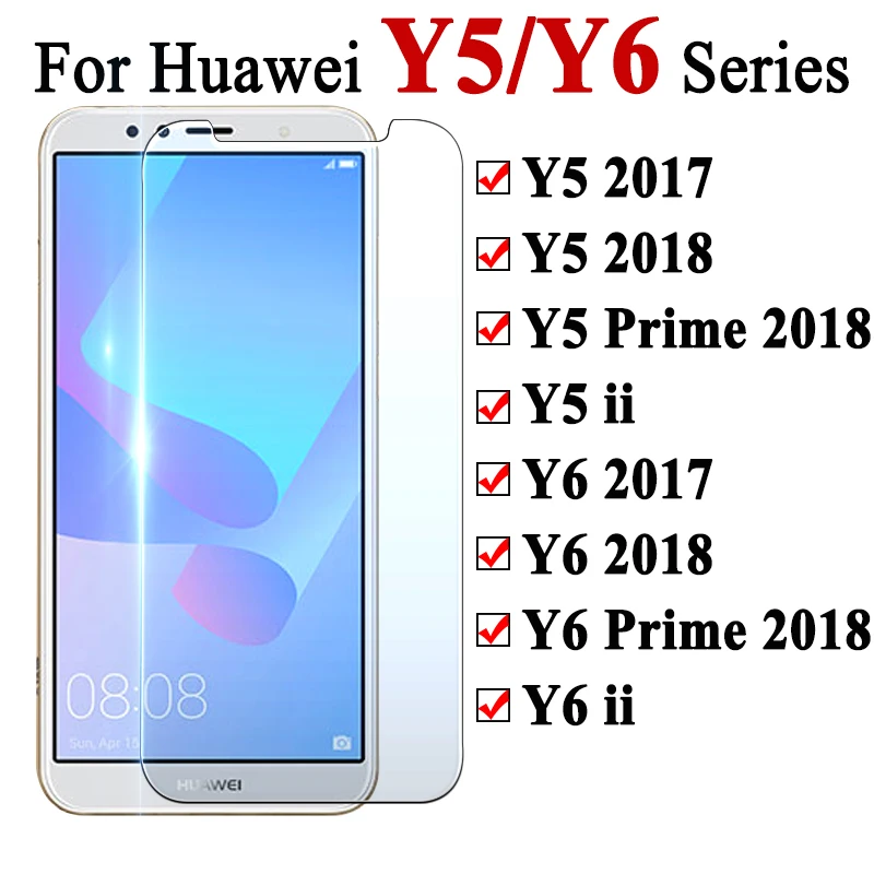 Защитное стекло для huawei y6 prime 2018 armor tempered huaweii y5 2017 ii защита экрана huawey y 5 6 huaway huawie