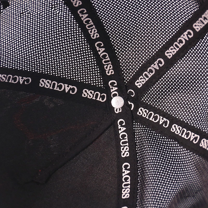 Бейсболка из чистого хлопка регулируемая летняя кепка черного сетчатого