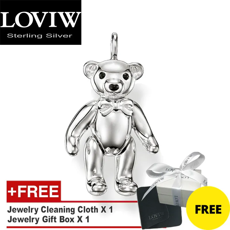 Pendant Teddy Bear Winter Brand New Fashion Jewelry drop shipping 925 Sterling Silver Cute Gift For Woman | Украшения и