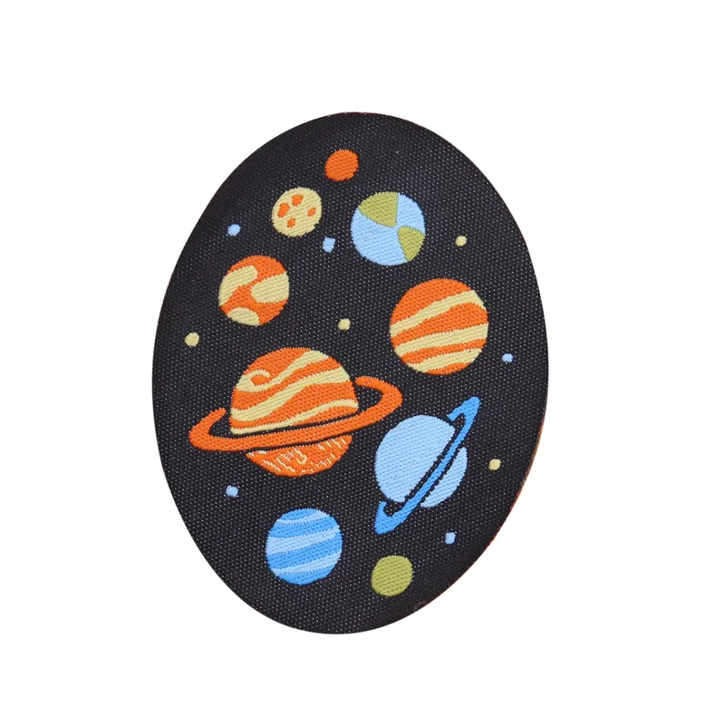 

2PCS Space Universe Planet Patches Iron on Transfers for Clothing Badges Patches Embroidery Applique DIY Clothes Stickers