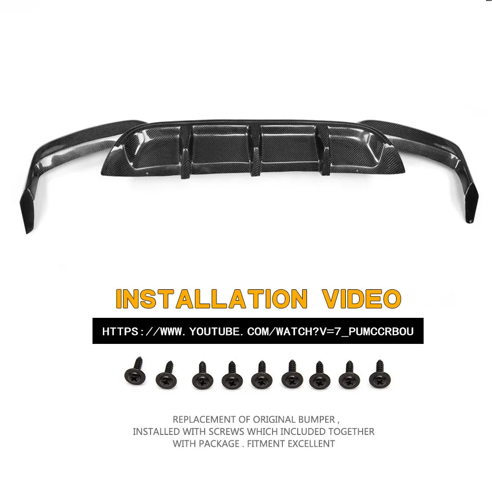 F12 диффузор губа из углеродного волокна для BMW F06 F13 M Sport задний бампер 640i xDrive 650i 2012