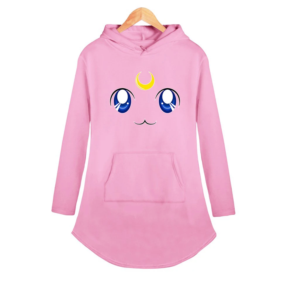 Сейлор Мун принт 2019 Хит продаж милые худи с глазами Женская Толстовка капюшоном в