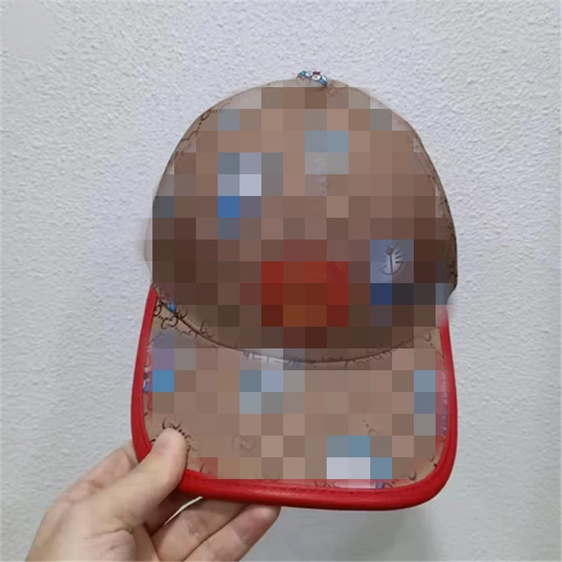 

New season spring and summer men and women's general fashion cartoon cat shading rainbow baseball cap embroidery letter lattice