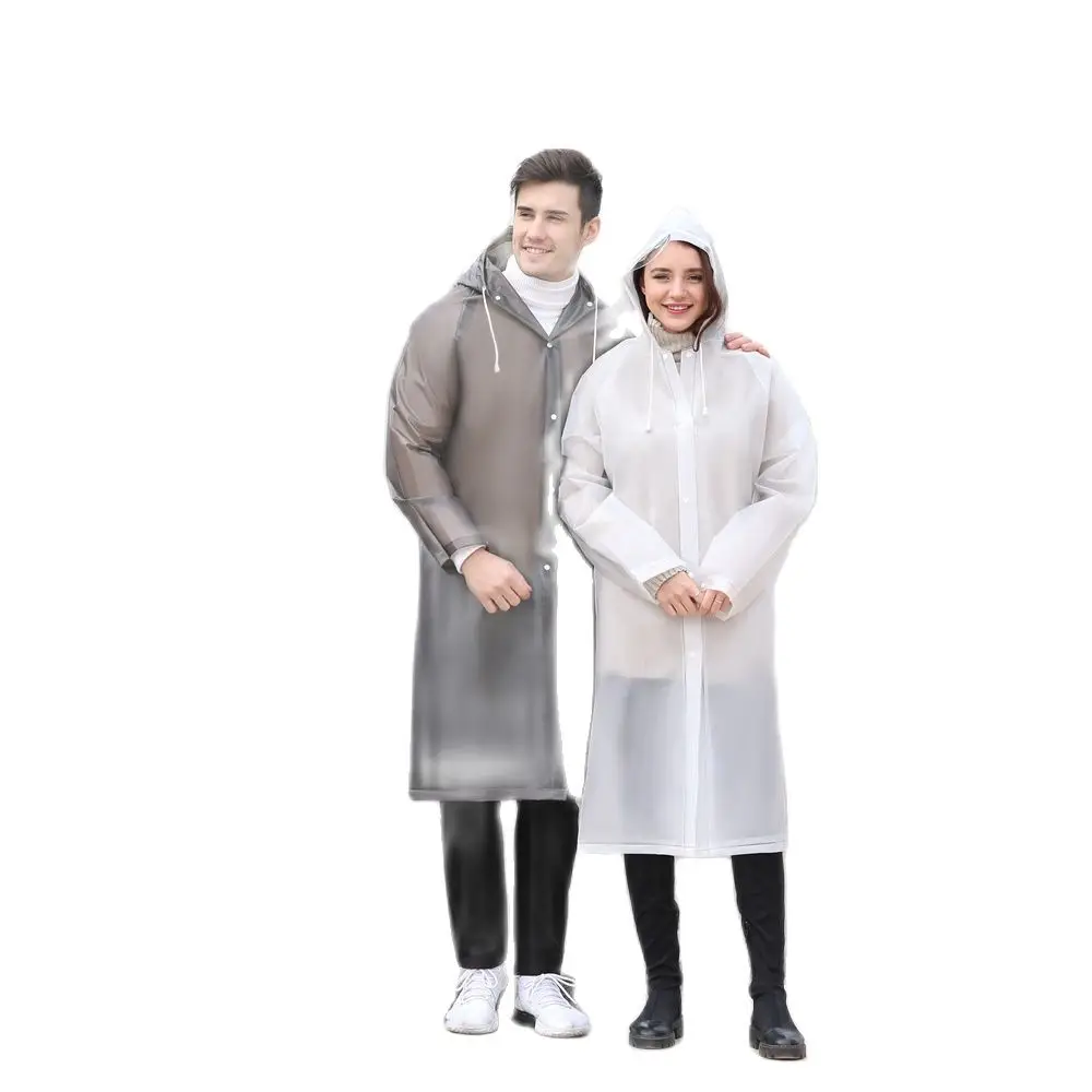 

Adult Eva Thickened Solid Color Raincoat Eva Raincoat Transparent Raincoat Women Rain Coats Waterproof with Hood