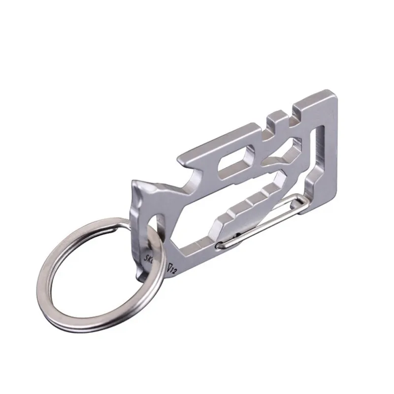 Наружная Многофункциональная портативная цепочка для ключей из титана EDC нож