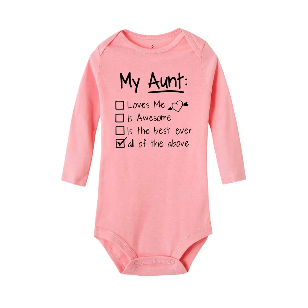 Забавное боди для новорожденных моя тетя любит меня и Удивительный детский