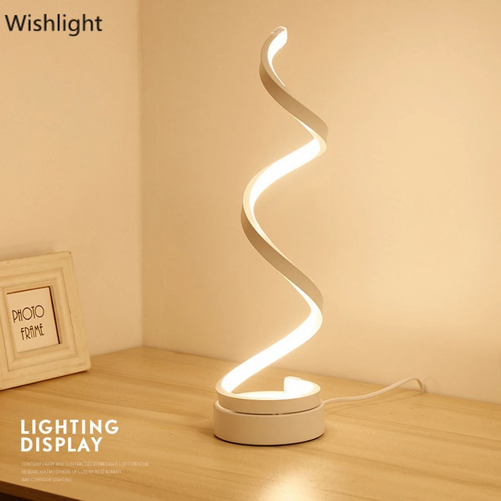 24 Вт современный спиральный светодиодный настенный светильник черный белый