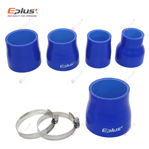 Универсальный силиконовый шланг EPLUS, прямой большой на маленький разъем, автомобильный интеркулер, впускное устройство Turbo, цвет голубой, разные размеры