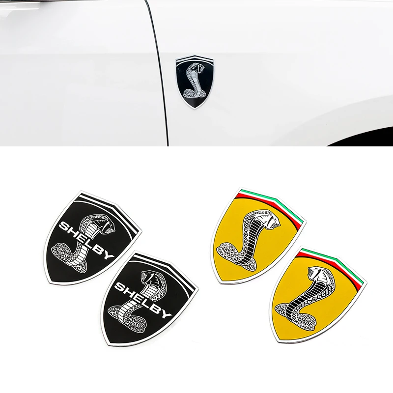 2 предмета Алюминий Ослик Кобра логотип окна автомобиля тела наклейки