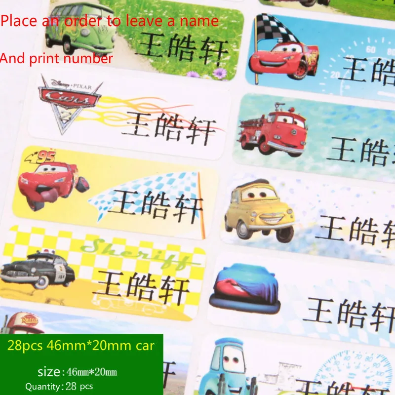 Luggage Tag Name Tag Sticker Waterproof Child Stickers Girls Custom Namen Stickers Anime Stickers for Children MZTG