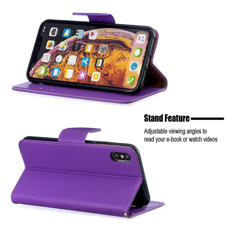 For iPhone XR Case Leather Flip on XS Max Fundas Wallet Magnetic Cover for 8 7 6S 6 Plus X XSMax Phone Cases | Мобильные телефоны и