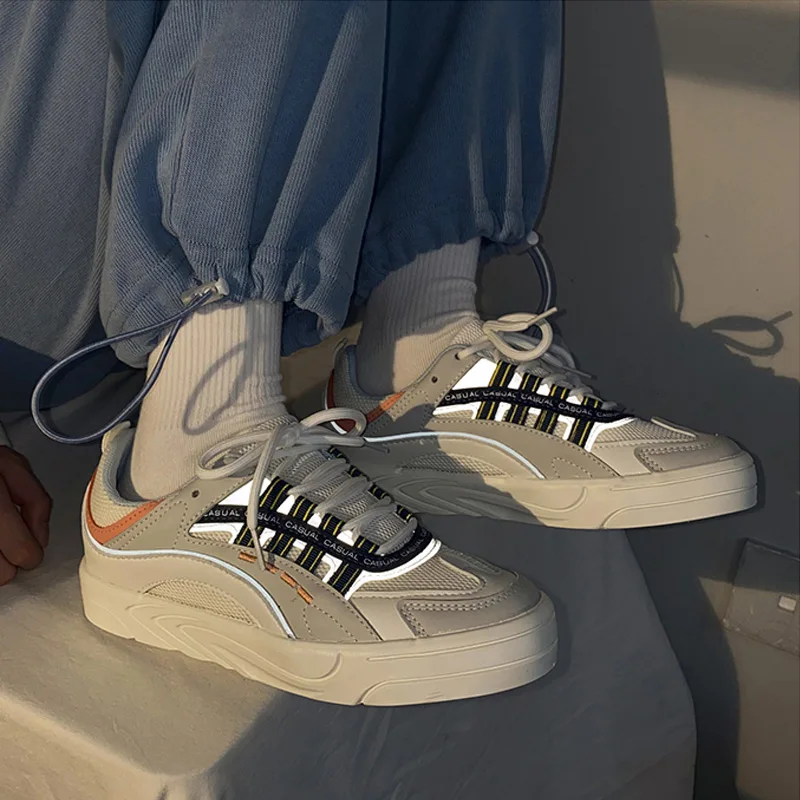 2021 Summer Women Sneakers Fashion Flat White Shoes Breathable Female Student Walking Jogging Skateboard Shoes Zapatillas Mujer