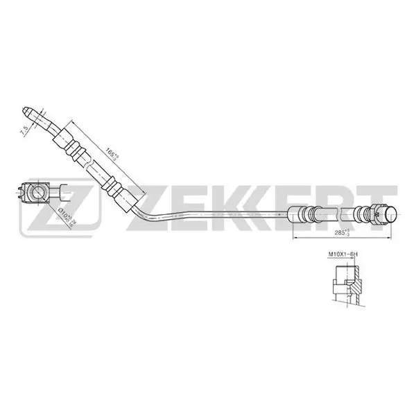 Шланг тормозной BMW X5 (E53) 00 ZEKKERT bs 9325|Тормозной цилиндр| |