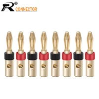 8pcs4pairs banana plugs connector corrosion resistant banana connector jack for audio video amplifier speaker cable jack