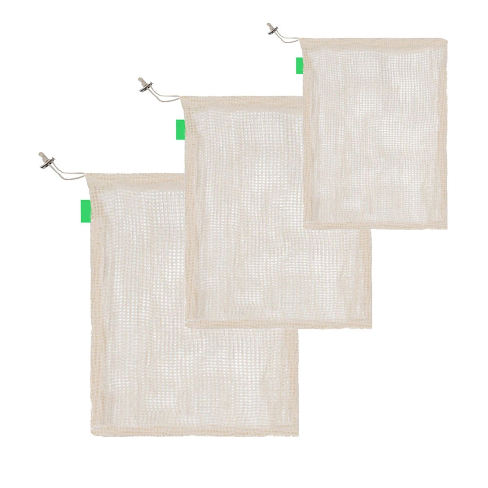 Горячий Разлагаемый органический сетчатый мешок из хлопка повторно