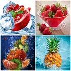 Алмазная вышивка Huacan, квадратные фрукты, алмазная вышивка, ананас, стразы, подарок