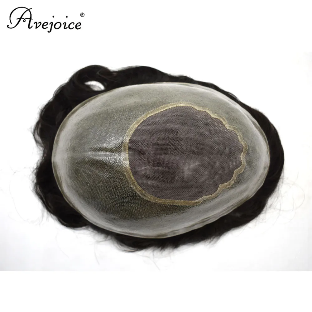 Мужской парик для мужчин s Hair system индийские человеческие волосы кружевные &amp моно