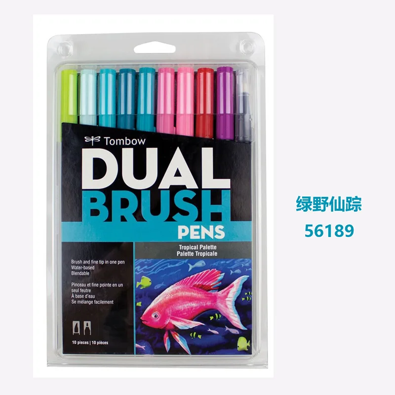 Tombow Abt 96/108 цветов Двойная ручка-кисть для каллиграфии художественный маркер с Подставкой Мягкий акварельный рисунок смешивание окрашивание товары для рукоделия