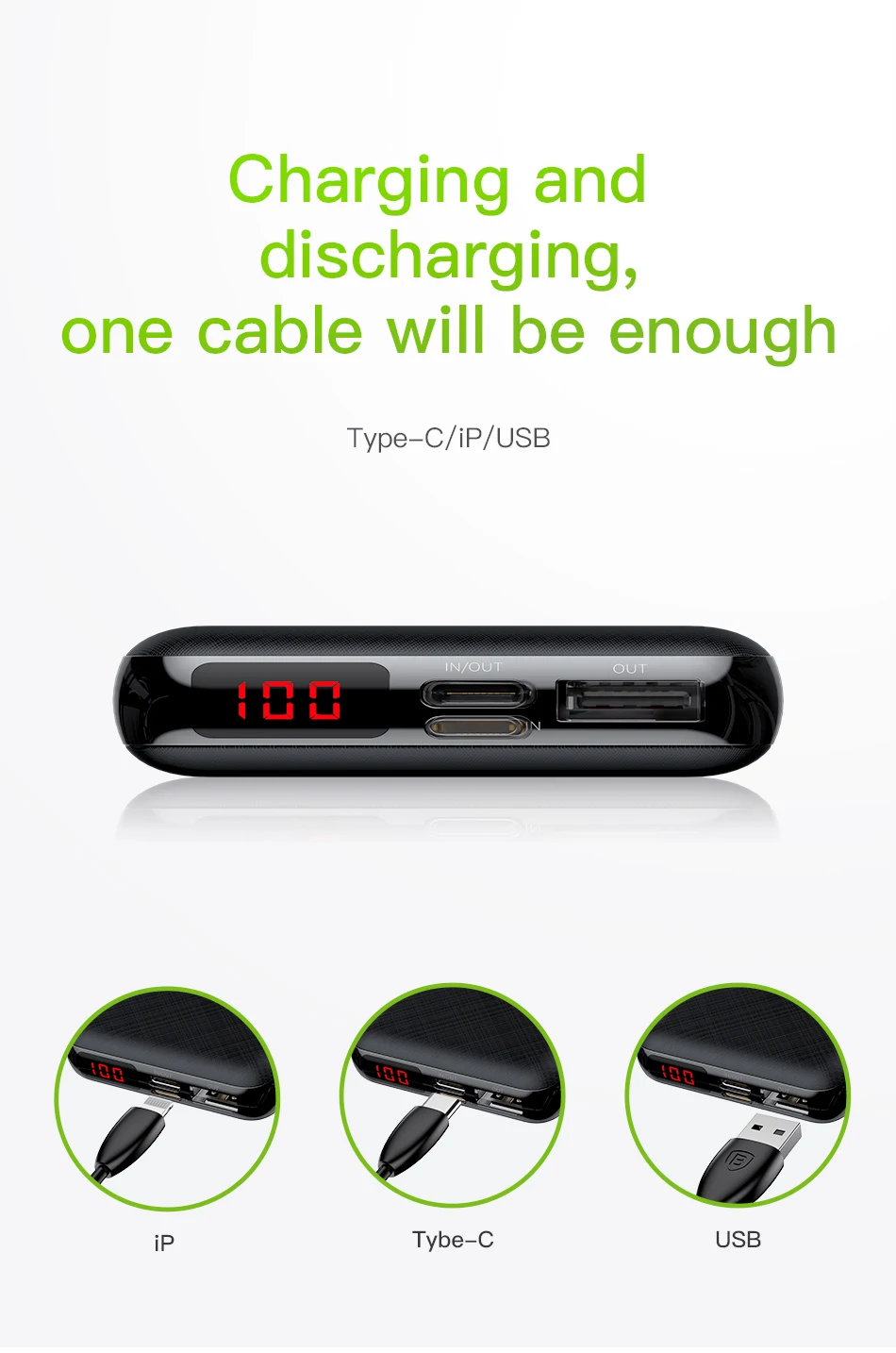 Baseus 10000 мАч mi ni power Bank портативное usb type C быстрое зарядное устройство маленький 10000 мАч power bank для iPhone Xiaomi mi внешний аккумулятор