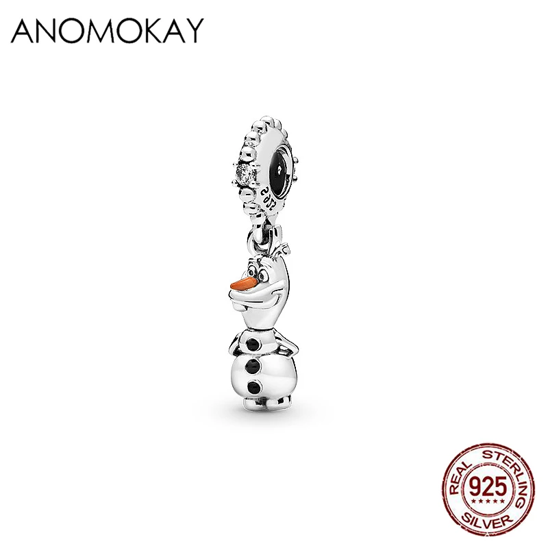 Anomokay классические бусины из стерлингового серебра 925 пробы с уткой подходят для