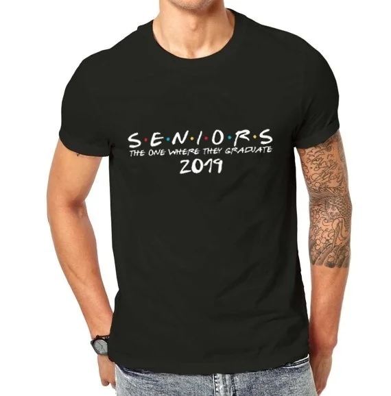 Для пожилых друзей класс 2019 унисекс стандартная хлопковая футболка рубашка для