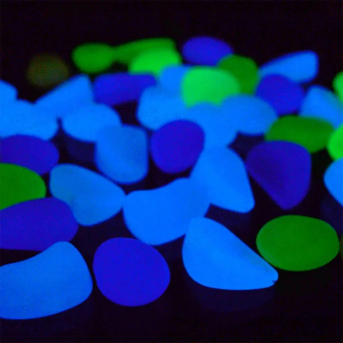 10 шт. садовые украшения камень светится в темноте светящийся галька Для дорожки