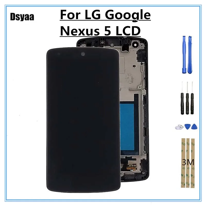 4 95 &quotдисплей для LG Nexus 5 ЖК сенсорный экран с заменой рамки Google дисплей D820