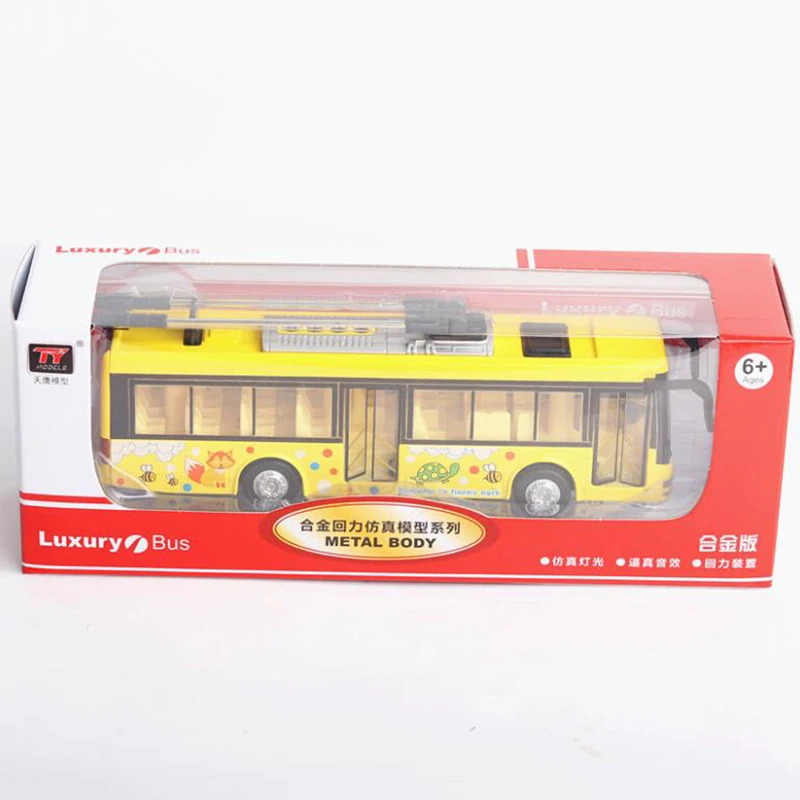 20 5 см 1/36 игрушечный автомобиль из металлического сплава трам автобус троллейбус