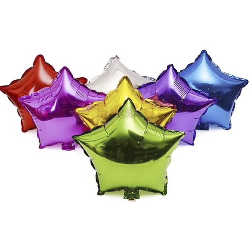 10 дюймов алюминиевая мембрана пентаграмма труба фольги Воздушные шары воздушный