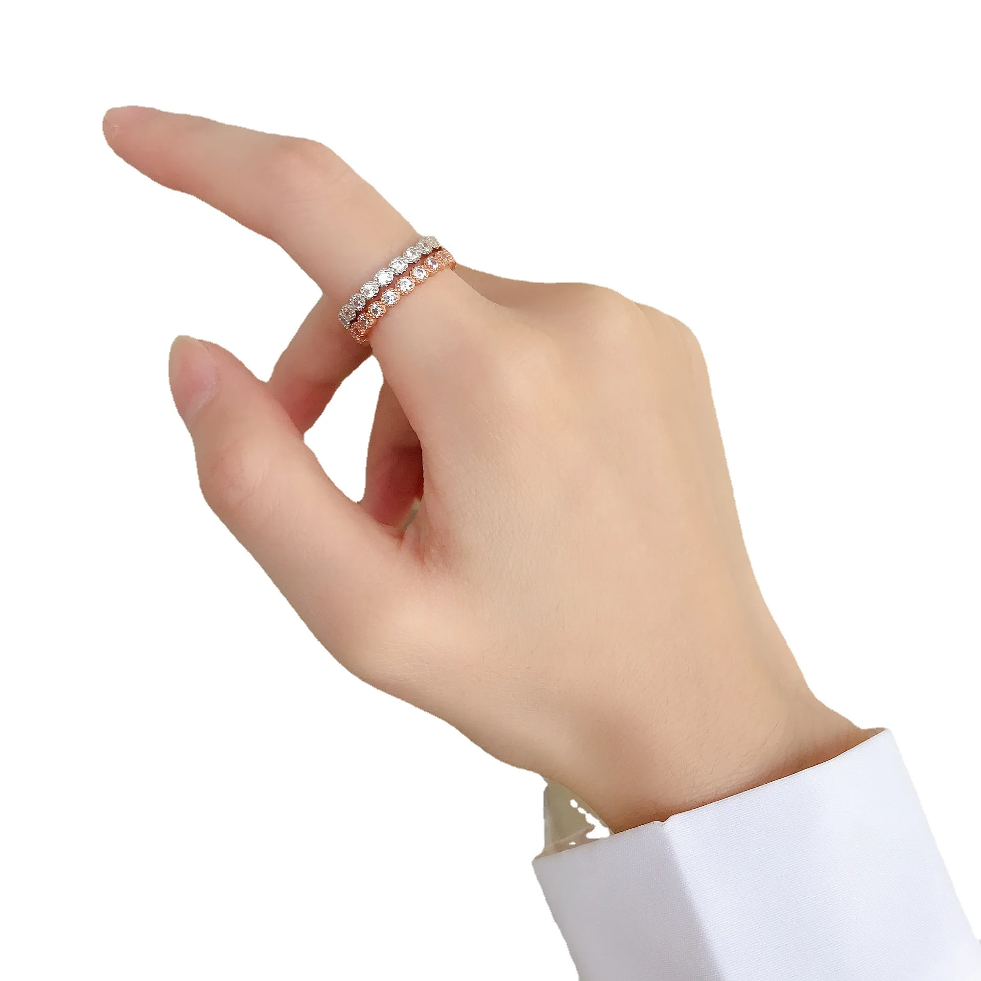 

Tiny 100% 925 Sterling Silver Ring For Women High Jewelry Gift Wholesale
