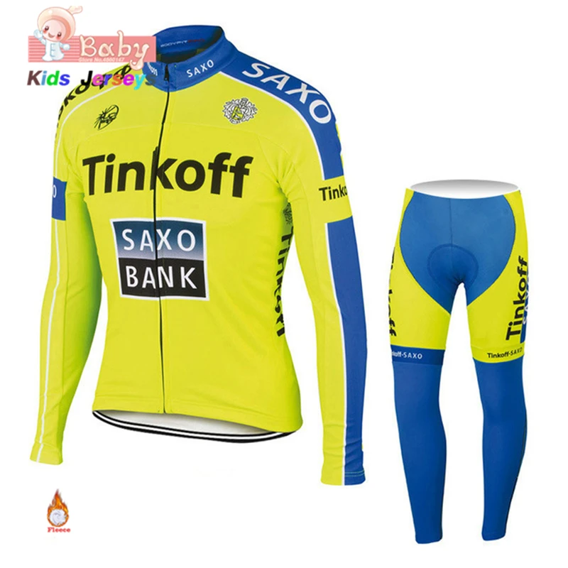 

Cycling Jersey 2019 Pro Team Kid's Fleece Cycling Jersey Set Long Sleeve Cycling Set Boys Winter Cycling Clothing Bike Uniform