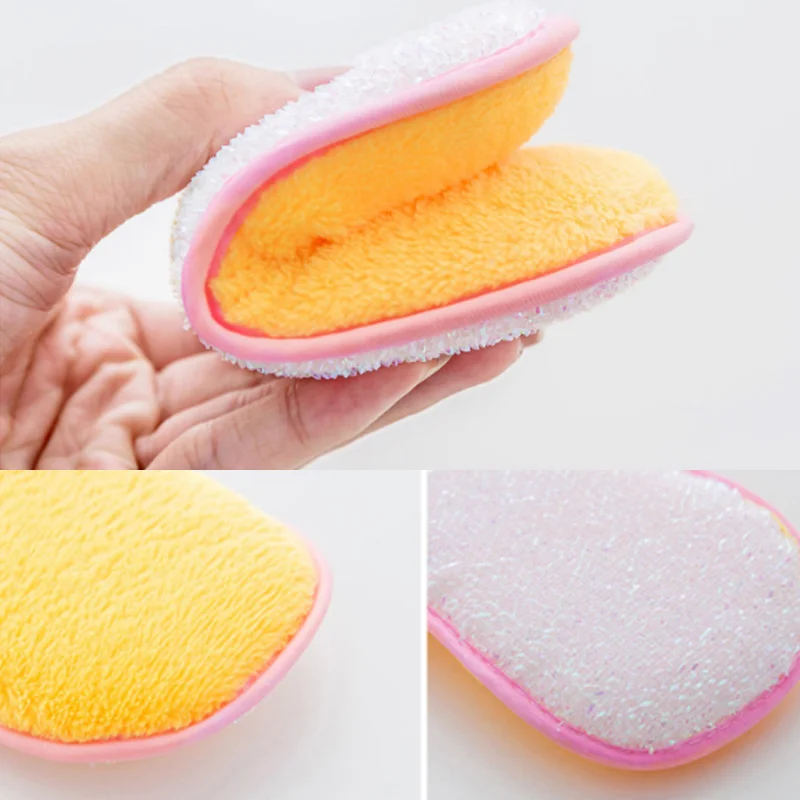 Многофункциональные двухсторонние губки для очистки мытья посуды кухонные