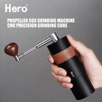 hero s03 manual grinder mini coffee grinder portable coffee milling burr grinding machine stainless steel hand burr mill