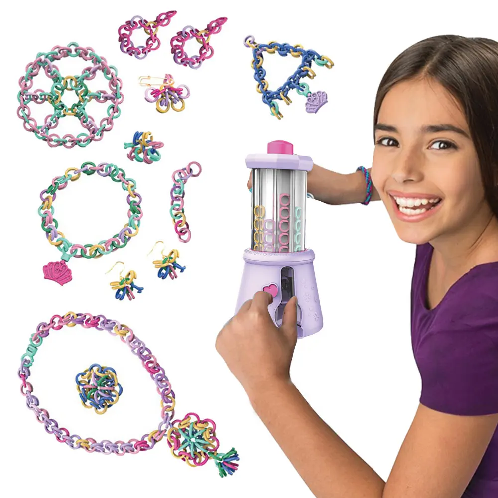

Children DIY Woven Bracelet Toy Variety Bead Woven Chain Ring Making Machine Girl Dressing Up Toys Gift