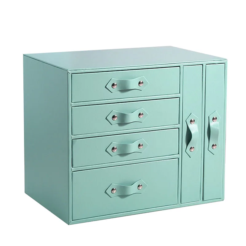 

Fresh And Natural, Multi-layer Pull-out Drawer Type Desktop With Lock, Organize And Store Wedding Gift Jewelry Box
