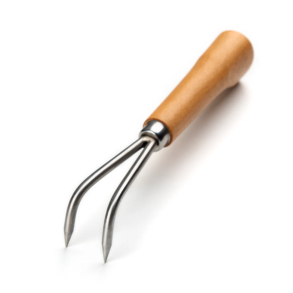 Инструмент для сада бонсай JTG-05 крючок с деревянной ручкой из нержавеющей стали