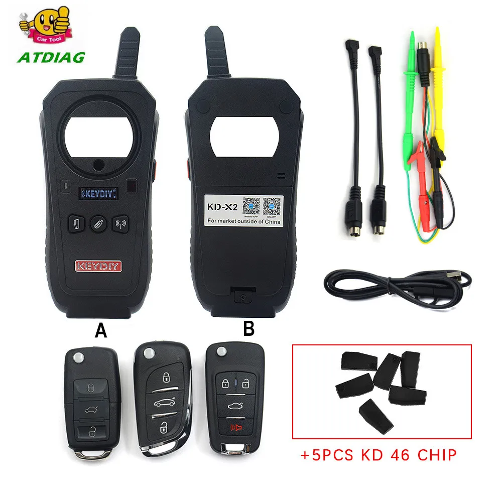 

2022 KEYDIY Original KD-X2 KD X2 Remote Maker Unlocker and Generator-Transponder Cloning Device with 96bit 48 Transponder chip