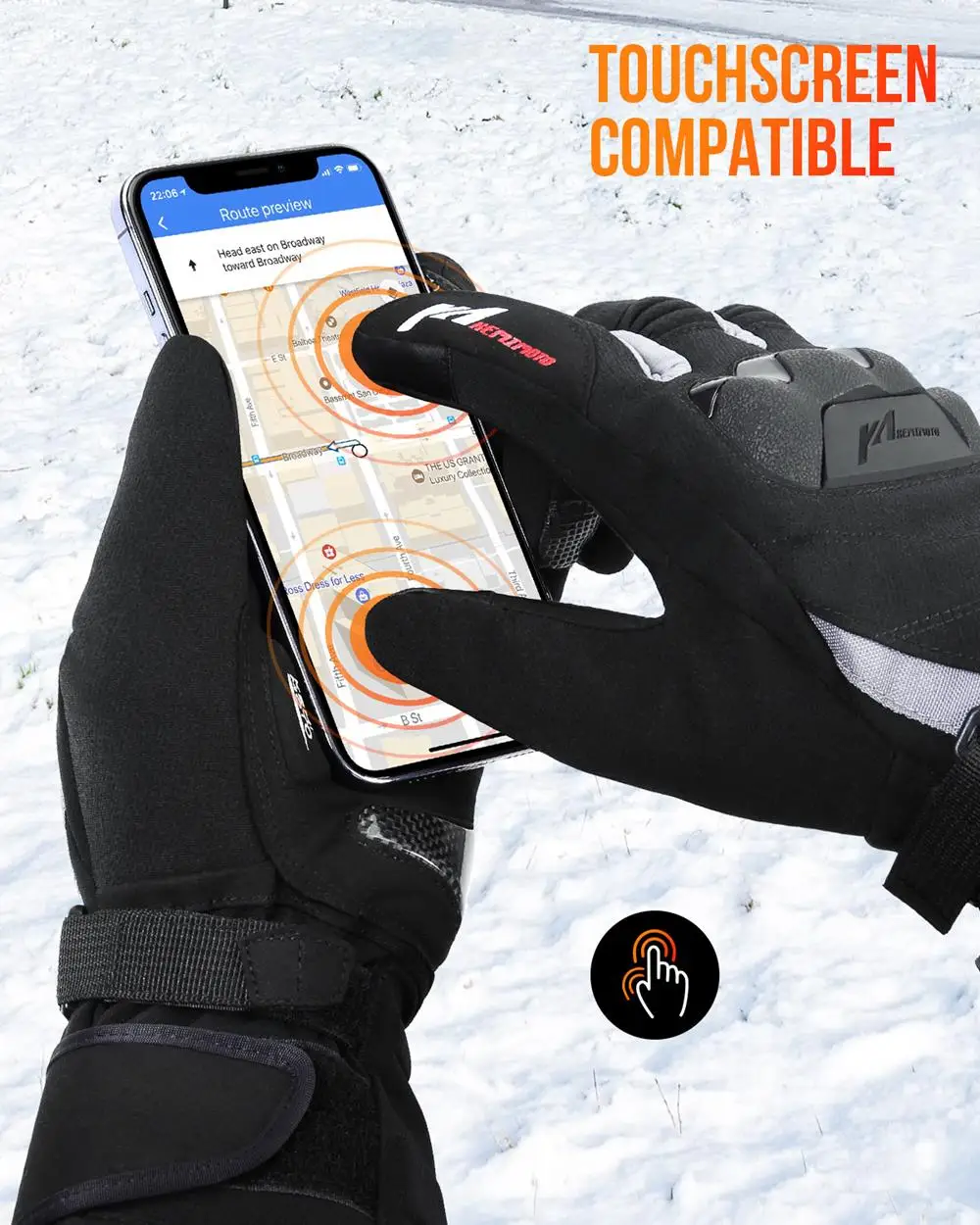 Motorcycle Winter Warm Heated Gloves Moto Skiing Waterproof Rechargeable Heating Thermal For Snowmobile | Автомобили и мотоциклы