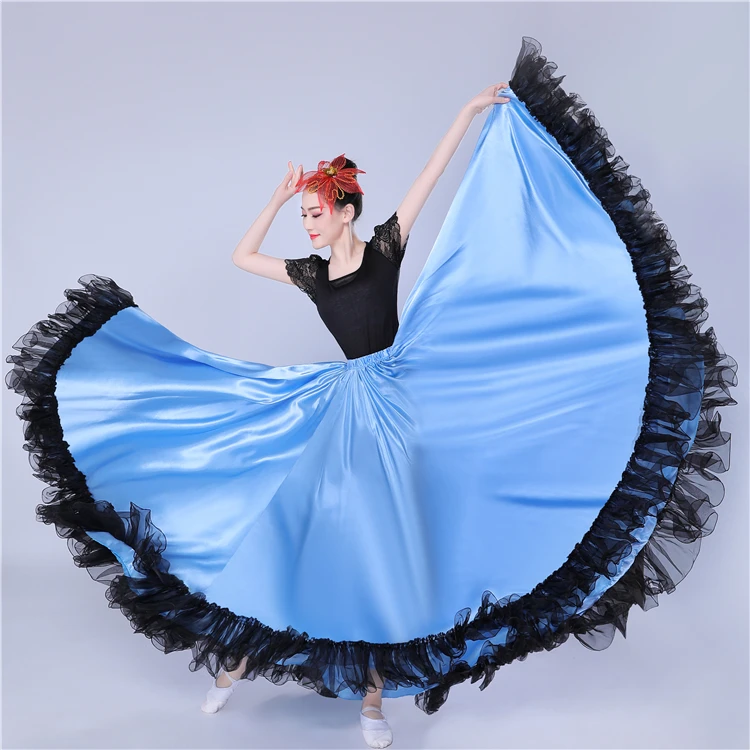 Танцевальный Костюм для фламенко для женщин Vestido Sevillana Gypsy Испания Фламенго леди танцевальное платье юбки фламенко сценическая танцевальная одежда SL1447